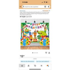 Super Simple Songs Birthday Backdrop With Balloons